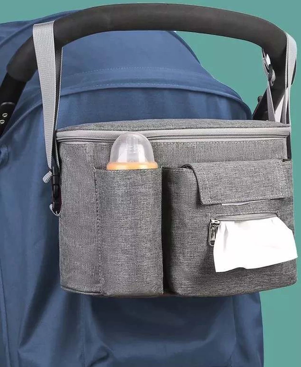 Jinius ® - Kinderwagen Organizer - Buggy Organizer - Luiertas - Kinderwagen Opbergtas - Zwart 7 Jinius ® - Kinderwagen Organizer - Buggy Organizer - Luiertas - Kinderwagen Opbergtas - Zwart - Afbeelding 5