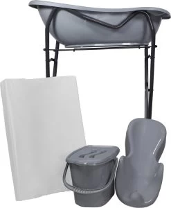 MamaLoes Grijs Badset Incl. Graphite Badstandaard