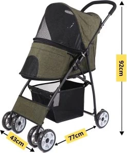 Merkloos Homezie Hondenbuggy | Huisdieren Tot 15 Kg | 4-wieler | Hondenbuggy Inklapbare | Katten Buggy | Buggy | Huisdieren Buggy -Babyproducten 993x1200 4