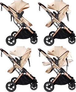 Ding Juna Kinderwagen 3 In 1 - Beige/Rose - Combi Kinderwagen Incl. Autostoel -Babyproducten 997x1200 6